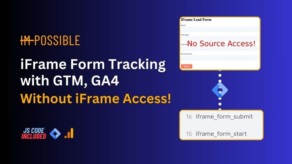 iFrame Form Tracking with Gooogle Tag Manager without iFrame Access!