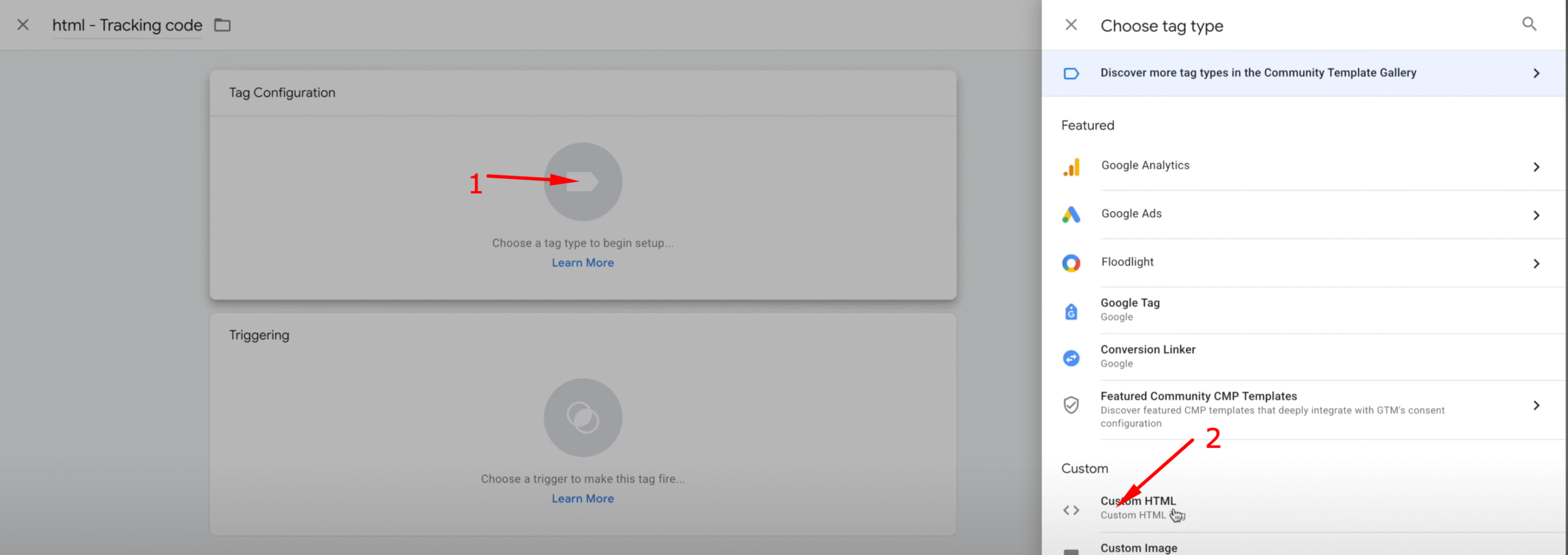 GTM custom HTML TAG