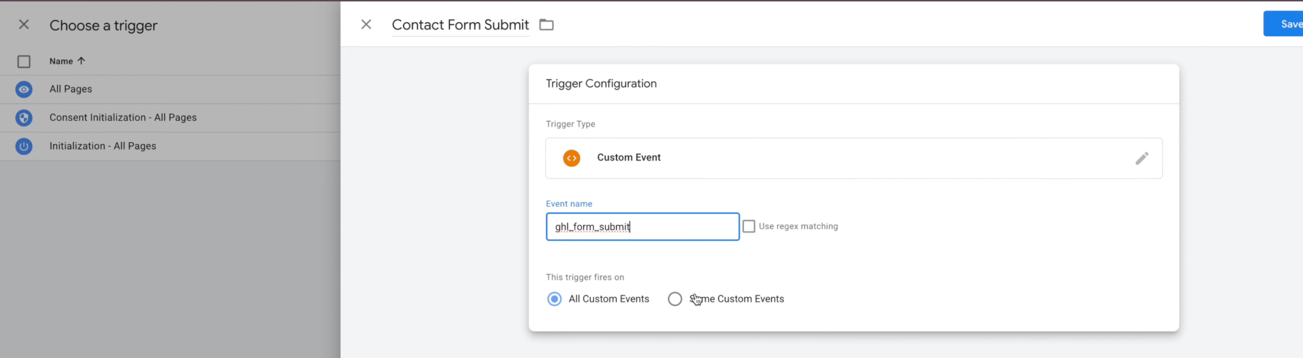GoHighLevel form submit tirgger