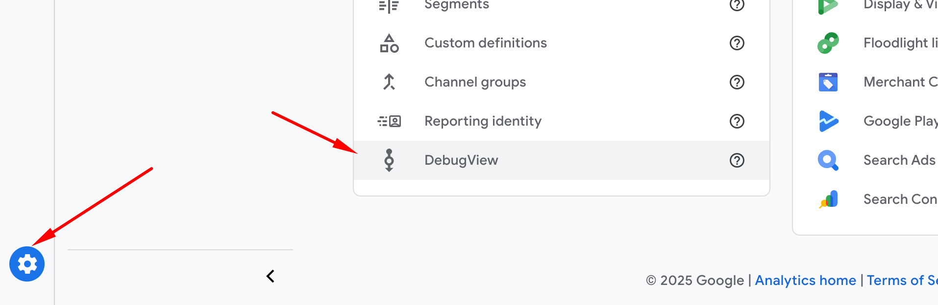 Google Analytics Debug View