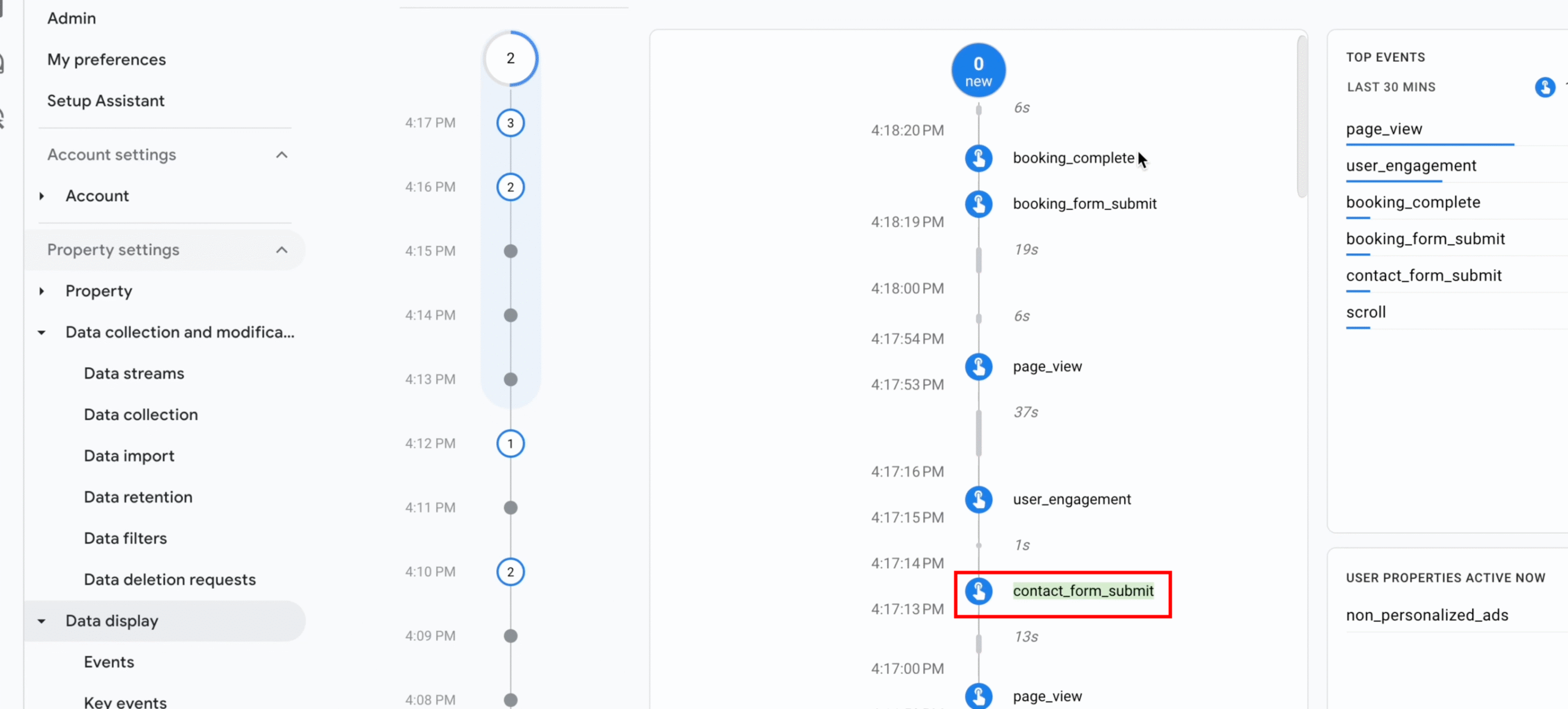 Google Analytics DEBUG View