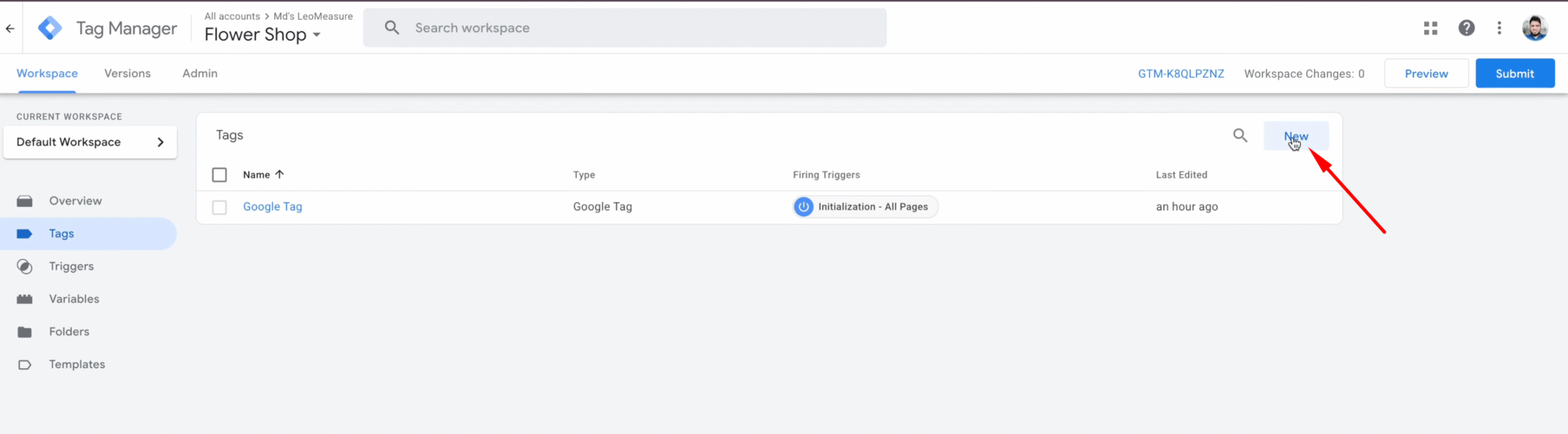 Google Tag Manager New Tag Creation