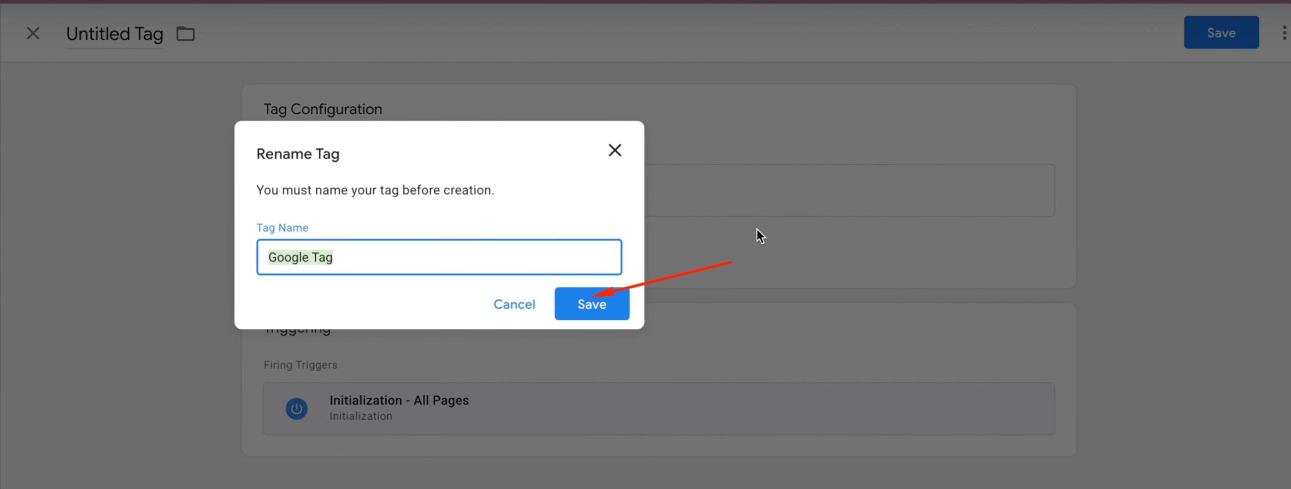 GTM Google Tag Creation